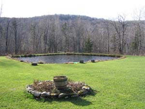 pond, toward hills